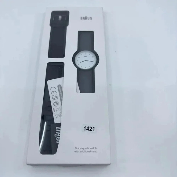 NEW Braun Gents BN0281 Analogue Interchangeable Wrist Watch Set Gray Black - Picture 3 of 8